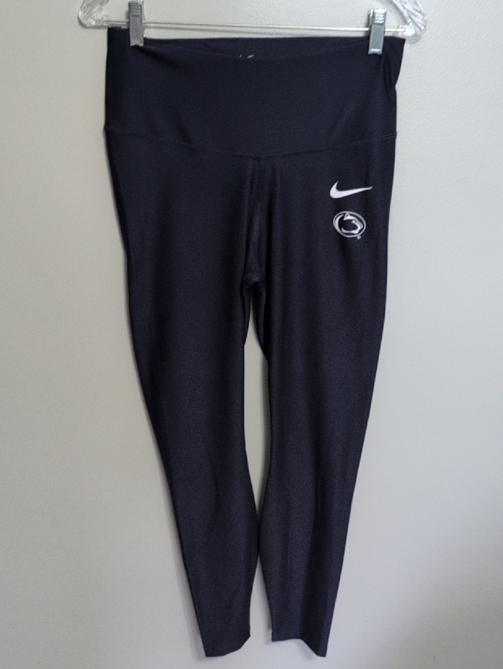 Nike Penn State Leggings with White Swoosh and Logo Large